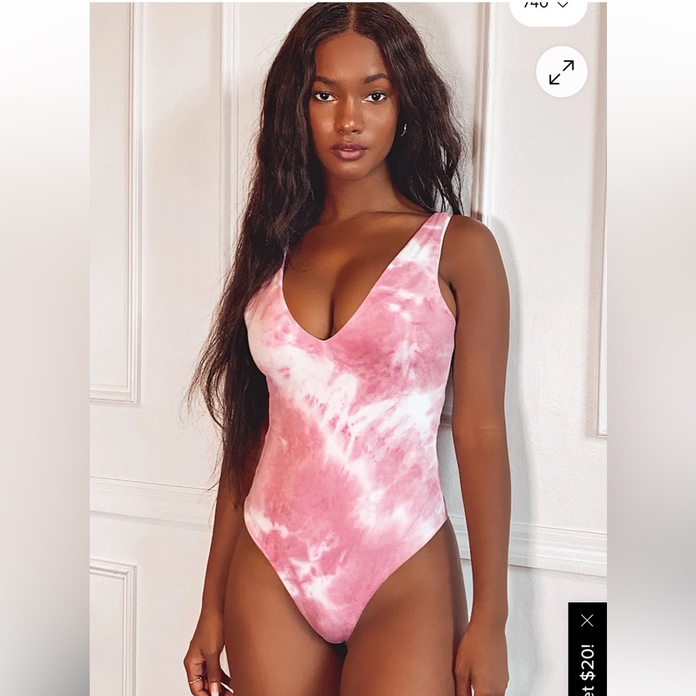 Lulu's Wildlife Dusty Pink Tie-Dye Bodysuit